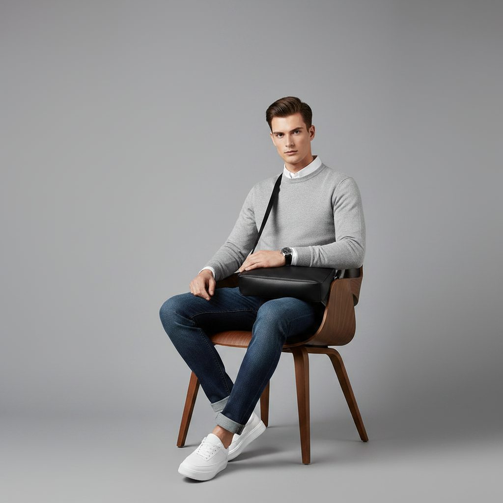 Weiße Sneaker Herren Plateau | Modische Schnürschuhe