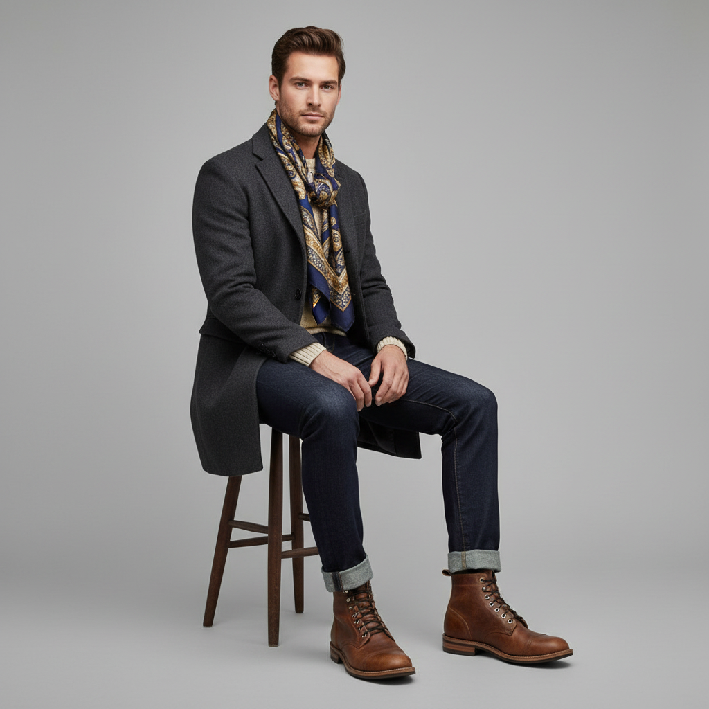 Herren Arbeitsstiefel | Robuste Schnürstiefel mit Knöcheldesign
