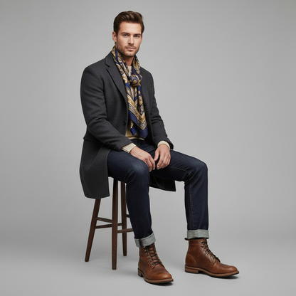 Herren Arbeitsstiefel | Robuste Schnürstiefel mit Knöcheldesign