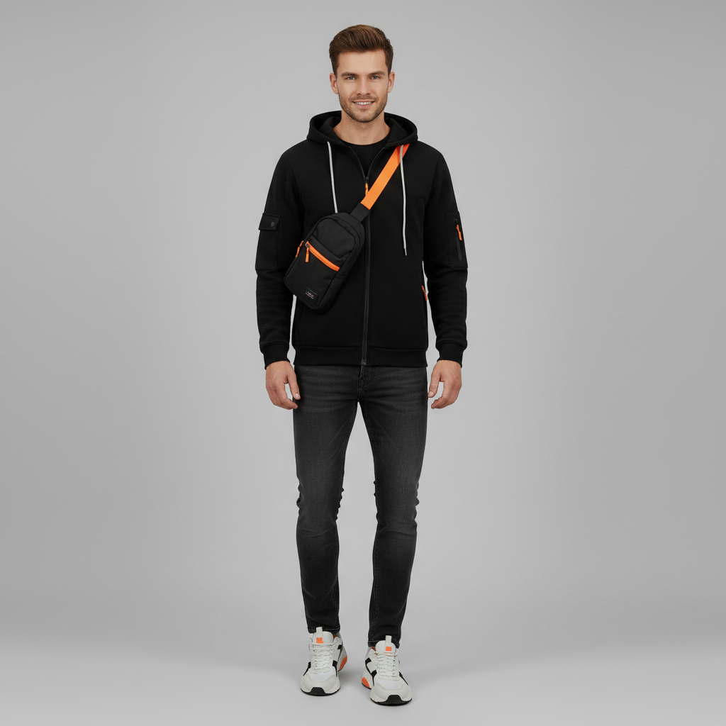 Herren Kapuzenpullover mit Reißverschluss | Utility Hoodie