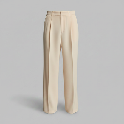 Herren Plissee Hose | Formale Gerade Geschnittene Hosen