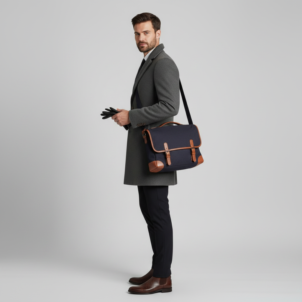 Langer Herrenmantel | Eleganter Schnitt mit fallendem Revers