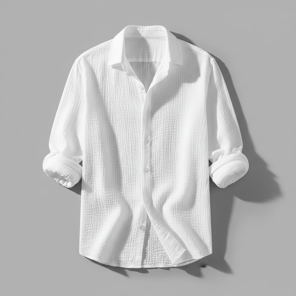Lässiges Button Down Herrenhemd | Herren Hemden Langarm