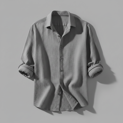 Lässiges Button Down Herrenhemd | Herren Hemden Langarm