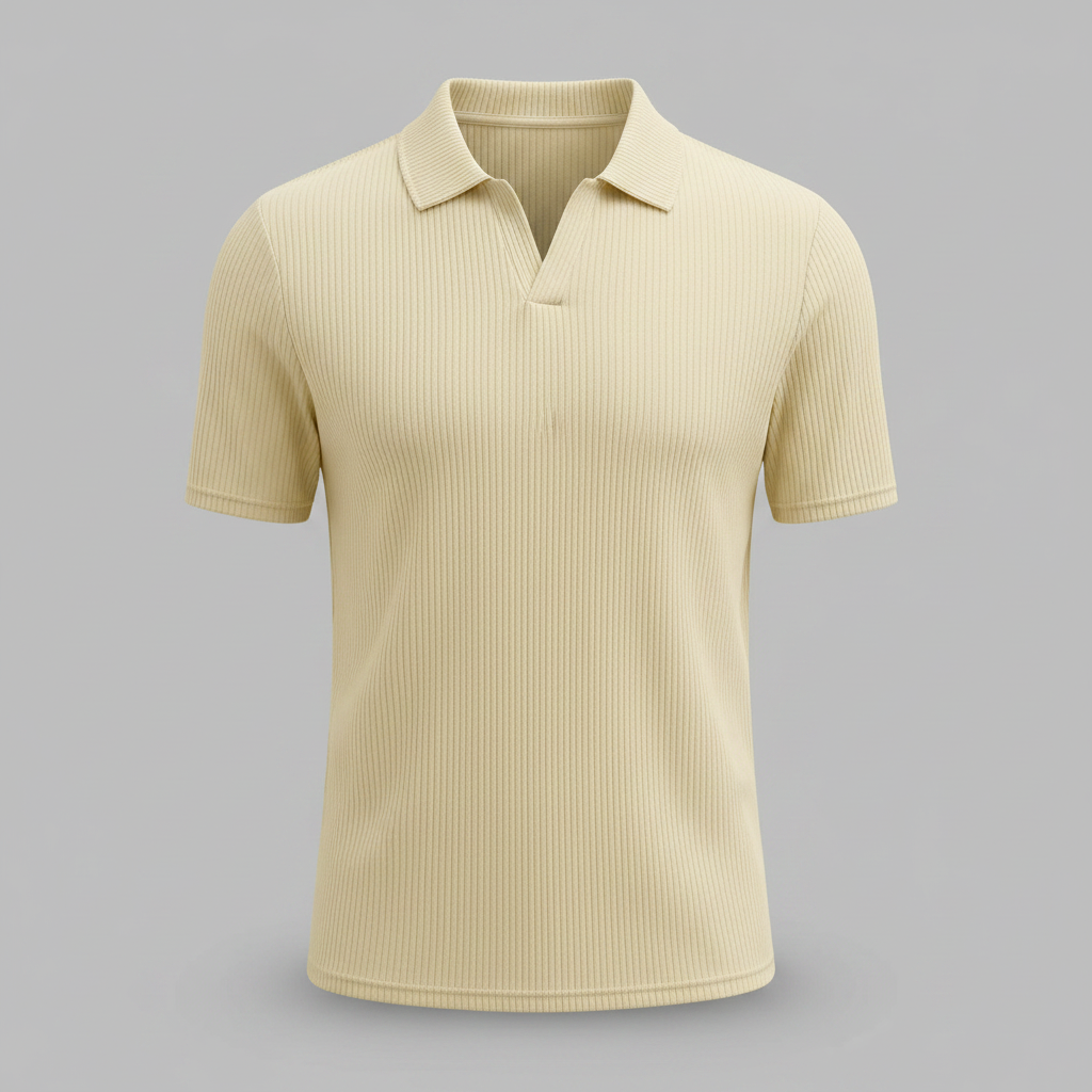 Waffelmuster Herren Poloshirt | Trendiges Poloshirt für Männer