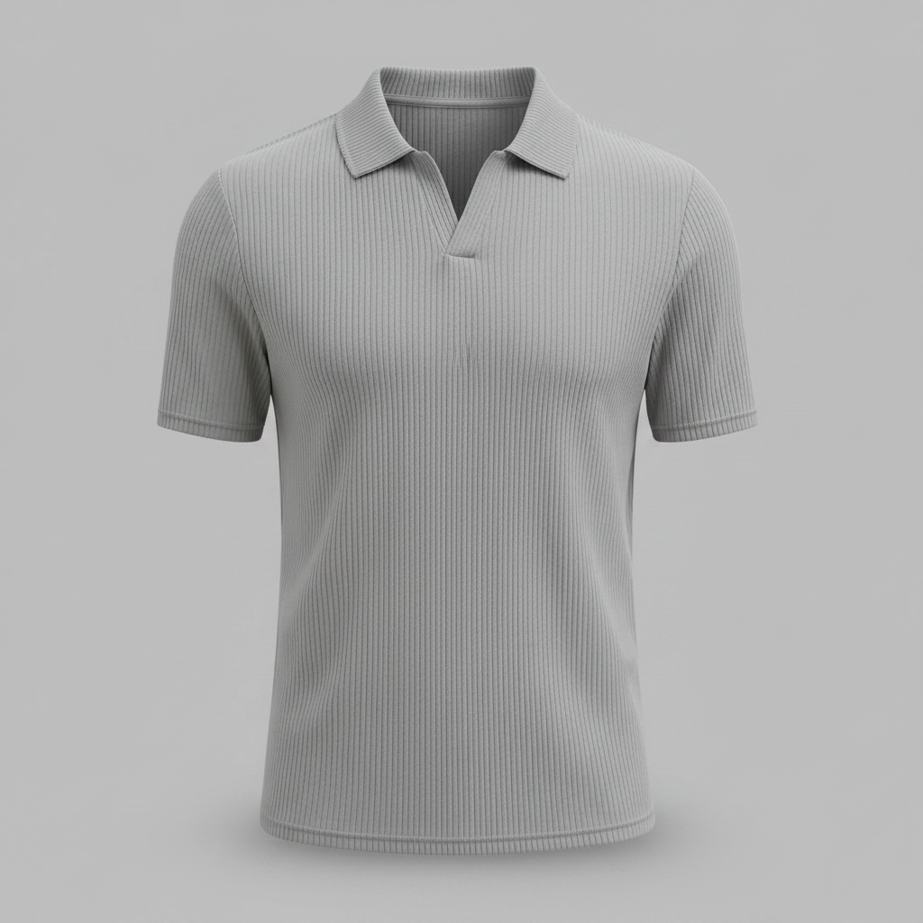 Waffelmuster Herren Poloshirt | Trendiges Poloshirt für Männer