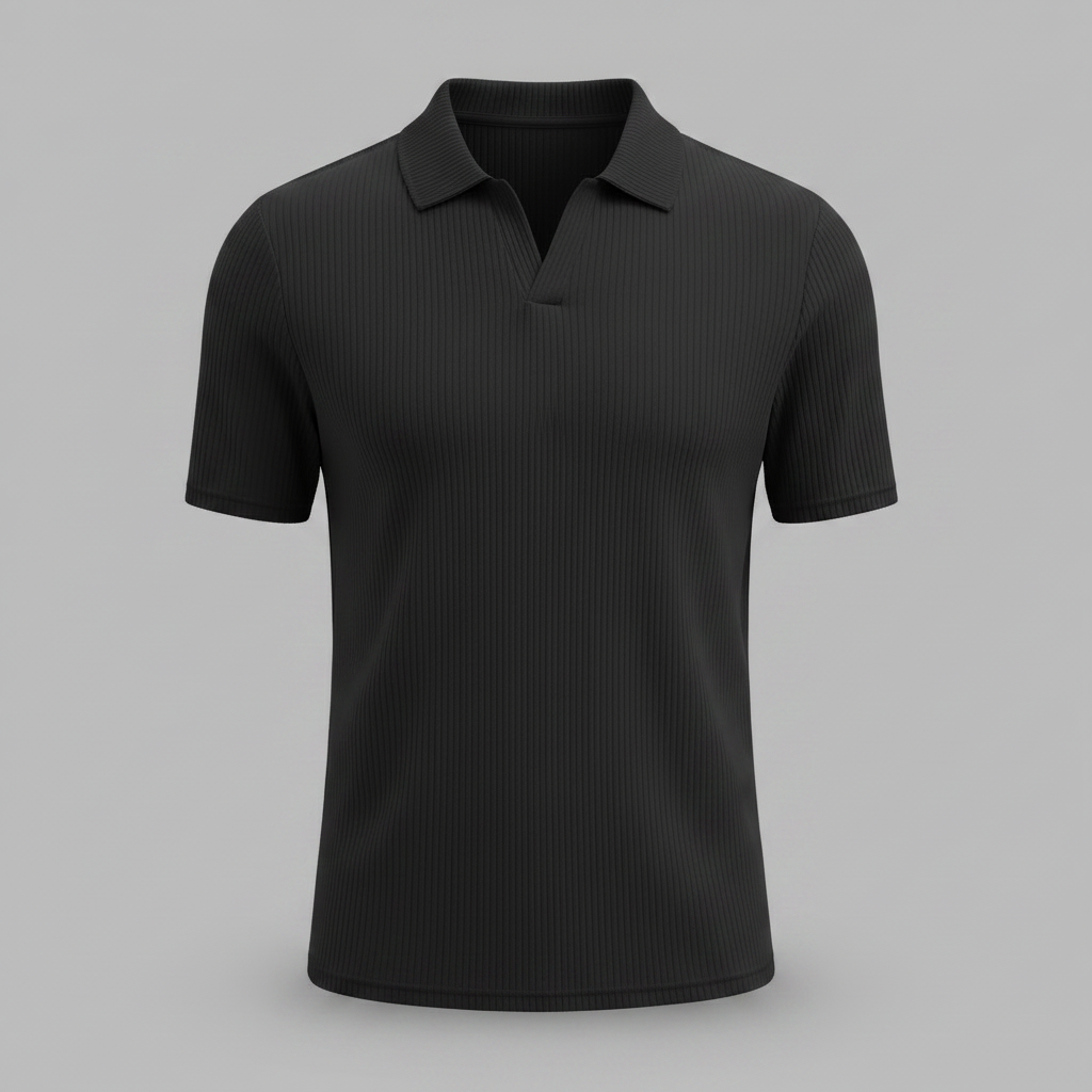 Waffelmuster Herren Poloshirt | Trendiges Poloshirt für Männer