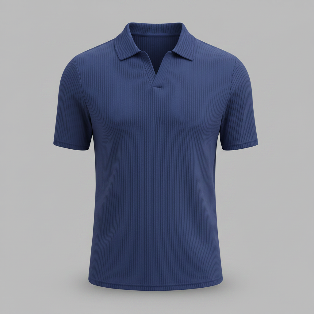 Waffelmuster Herren Poloshirt | Trendiges Poloshirt für Männer