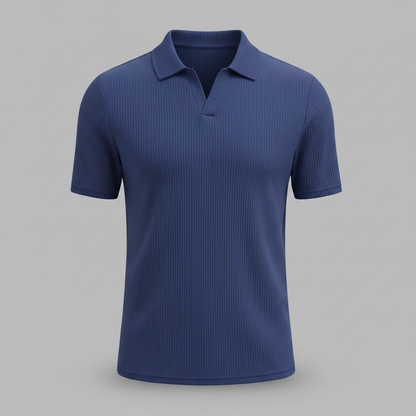 Waffelmuster Herren Poloshirt | Trendiges Poloshirt für Männer
