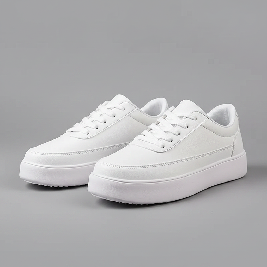 Weiße Sneaker Herren Plateau | Modische Schnürschuhe