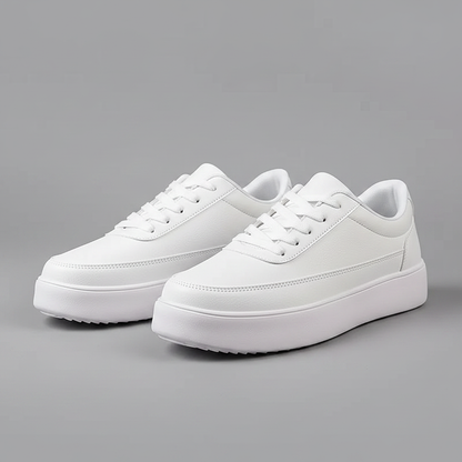 Weiße Sneaker Herren Plateau | Modische Schnürschuhe