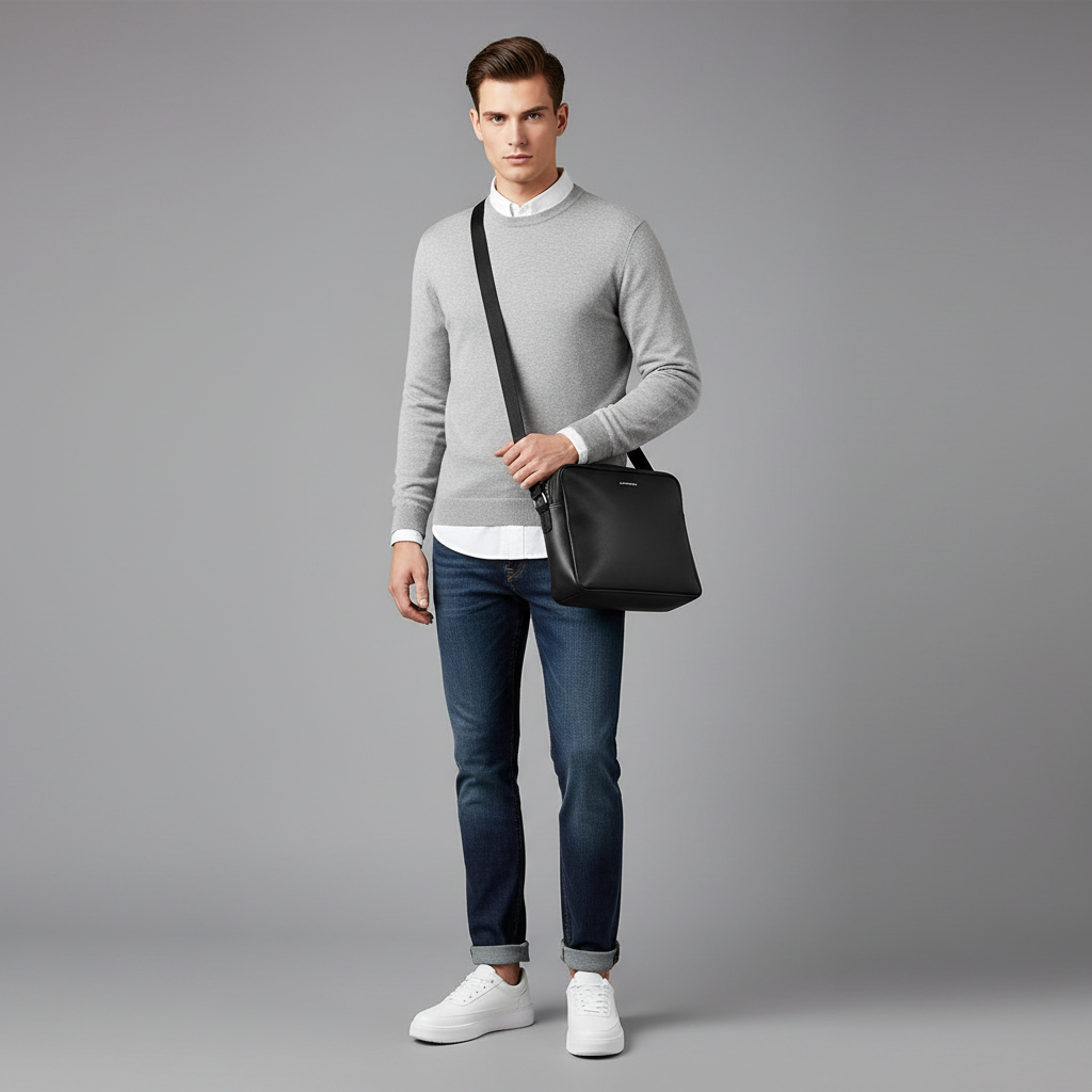 Weiße Sneaker Herren Plateau | Modische Schnürschuhe